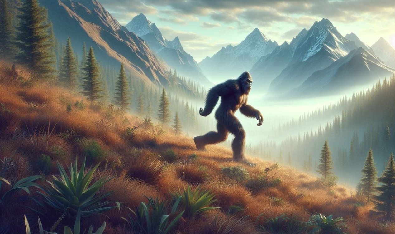 Bigfoot тича по билото.