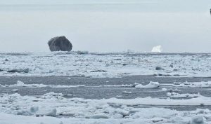 Мистерията като рибар улавя снимка на много рядък черен айсберг