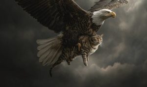 Орел пуска котка през предното стъкло на движеща се кола в Северна Каролина